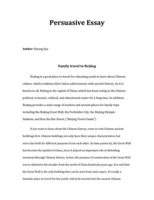 can you use I in a persuasive essay