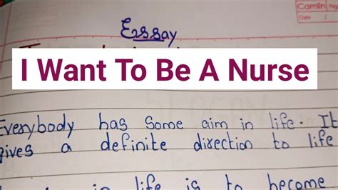 500 word essay on why i want to be a nurse and how it aligns with my passion for helping others